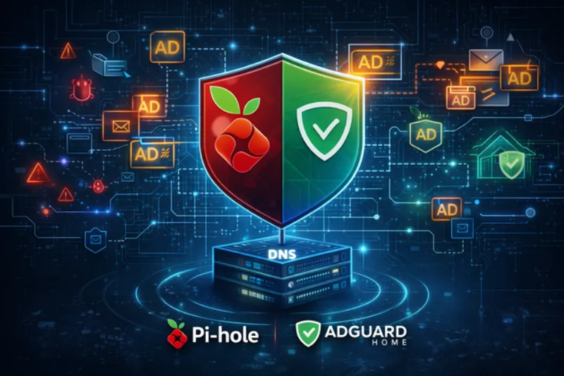 Hochverfügbares DNS-Setup mit zwei AdGuard-Home-Instanzen, Synchronisation und virtueller IP für Failover
