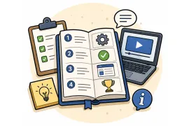 Illustration for the Guides category with structured steps for technical setups.
